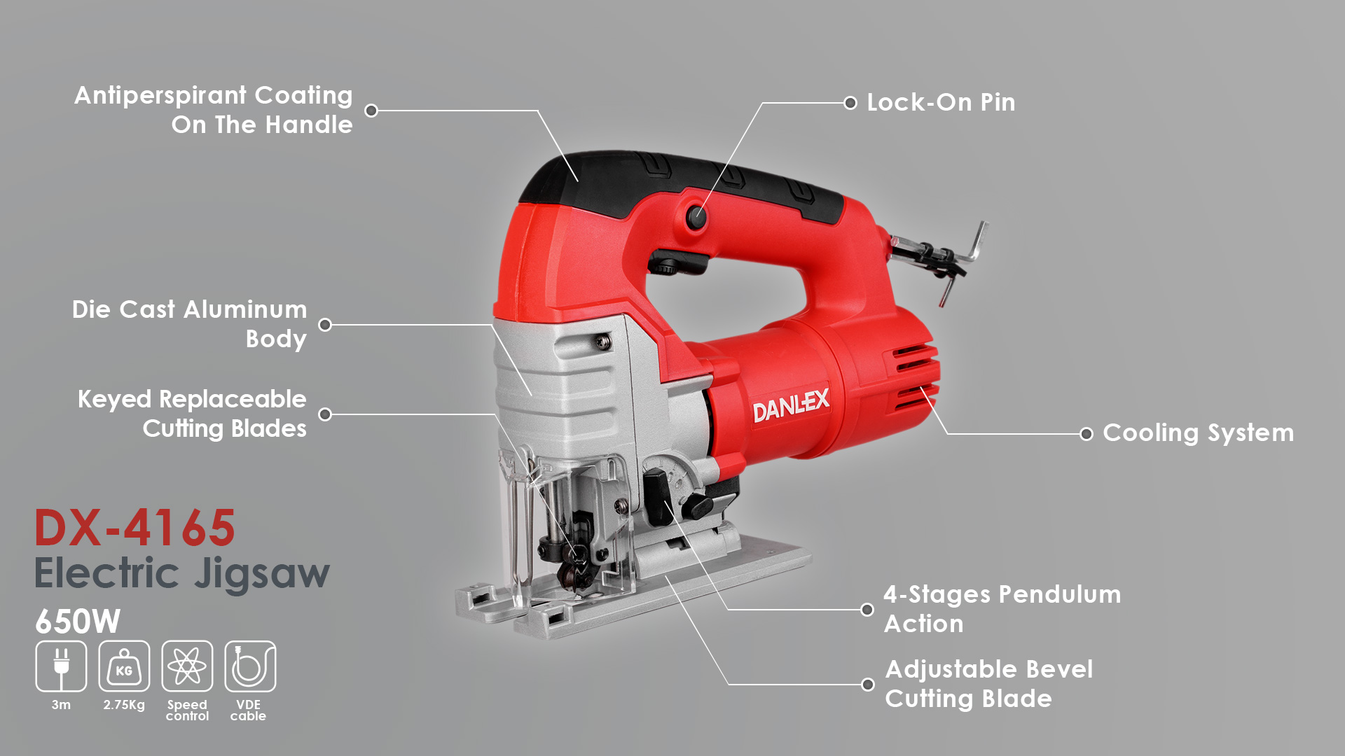 Danlex Jigsaw 650W DX-4165 Information