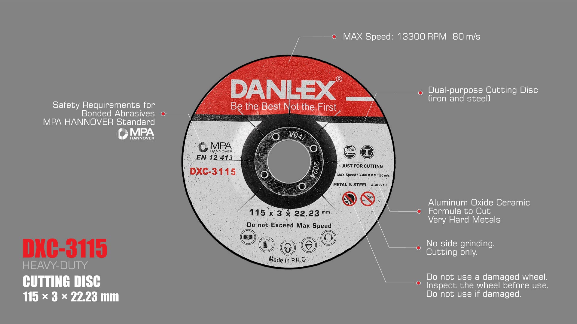 مشخصات صفحه مینی برش آهن دنلکس مدل DXC-3115