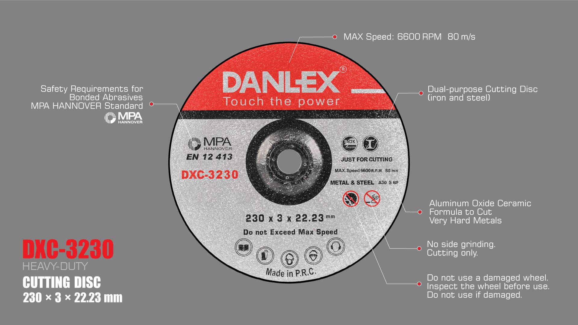 مشخصات صفحه برش آهن دنلکس مدل DXC-3230
