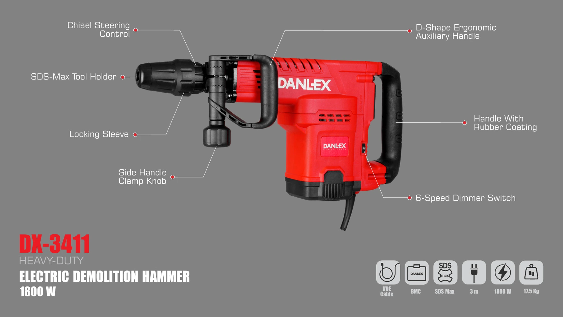 چکش تخریب دنلکس 11 کیلویی گریسی مدل DX-3411 بررسی-تخصصی-چکش-تخریب-11-کیلویی-دنلکس-مدل-DX-3411