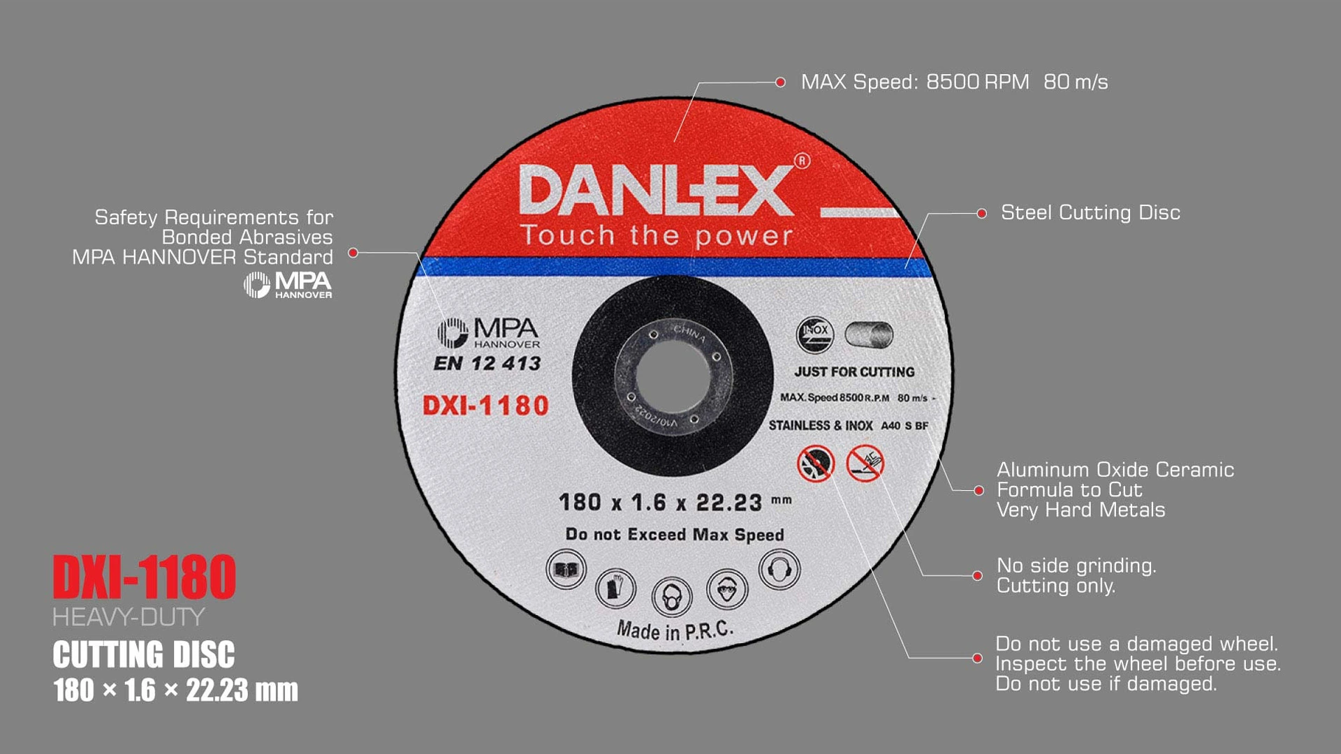 صفحه برش استیل دنلکس 180 میلیمتر مدل DXI-1180 بررسی-صفحه-برش-استیل-دنلکس-مدل-DXI-1180