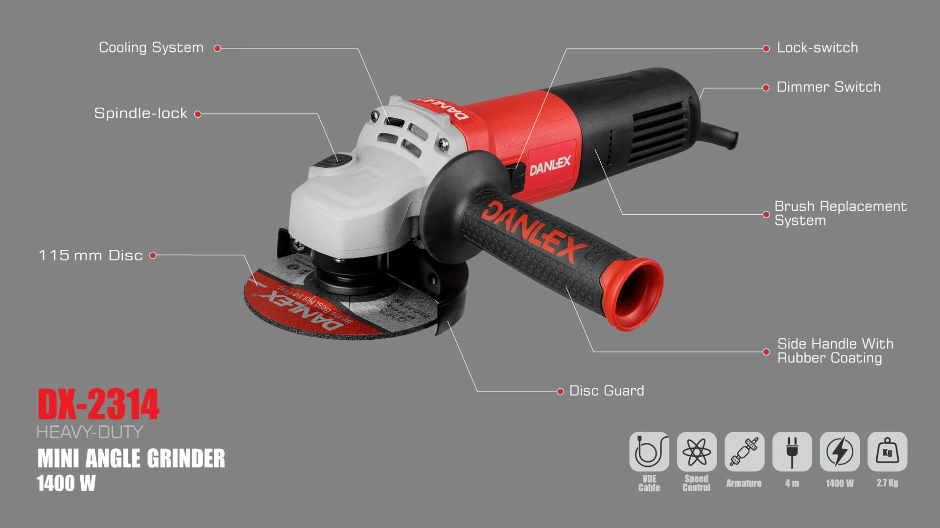 مینی فرز دنلکس 1400 وات 115 میلیمتری دیمردار مدل DX-2314 بررسی-مینی-سنگ-فرز-دیمردار-دنلکس-مدل-DX-2314