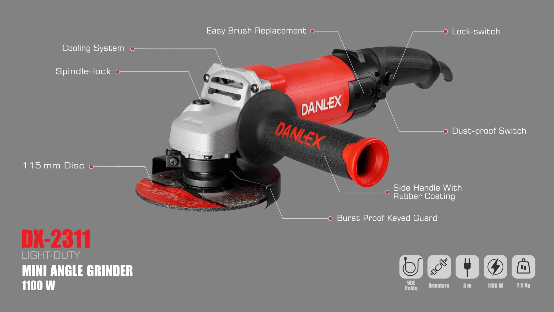 مینی فرز دنلکس 1100 وات دسته بلند دیمردار مدل DX-2311 بررسی-مینی-فرز-1100-وات-دنلکس-مدل-DX-2311