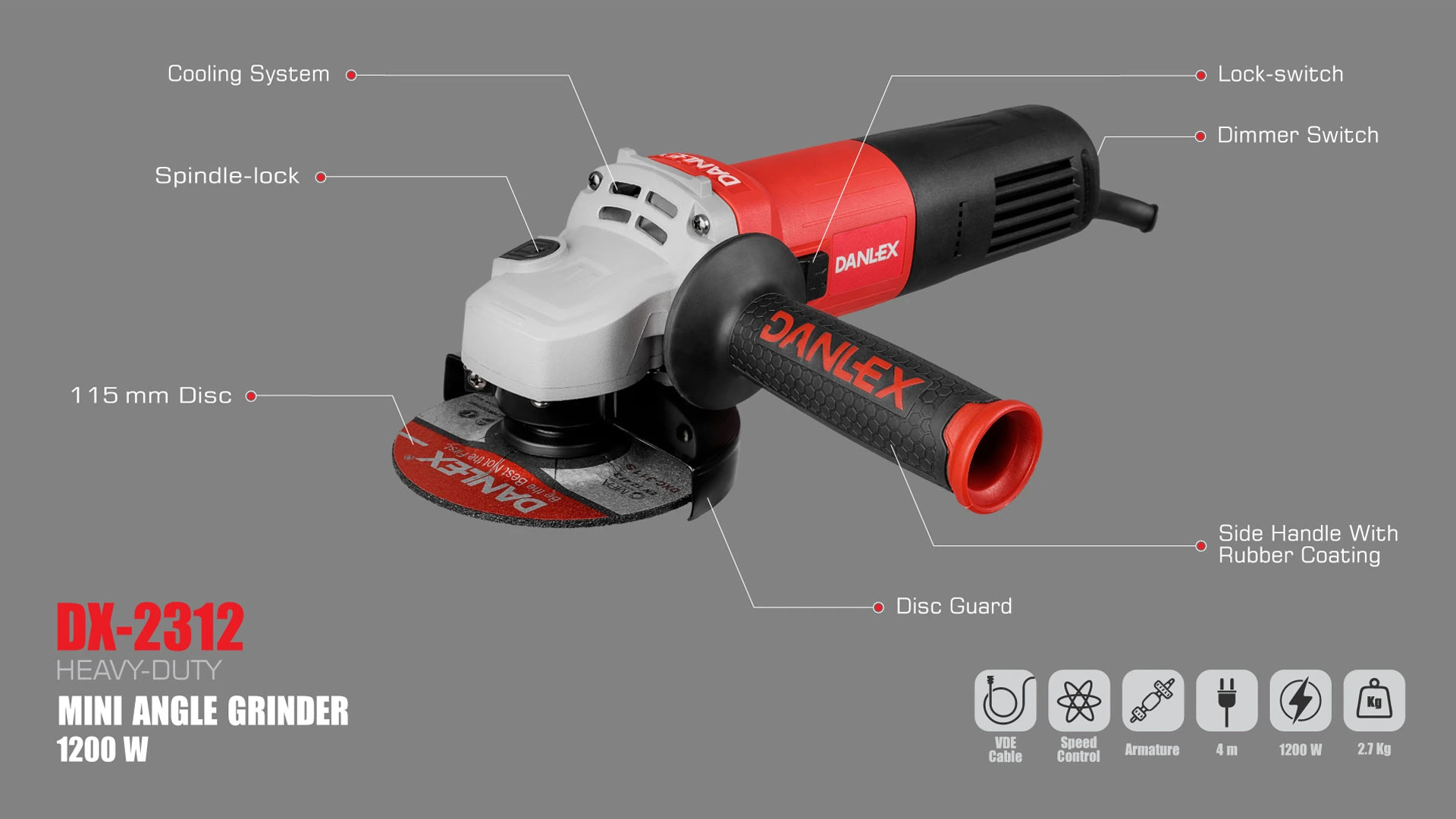 مینی فرز دنلکس 1200 وات 115 میلیمتری دیمردار مدل DX-2312 بررسی-مینی-فرز-دیمردار-دنلکس-مدل-DX-2312