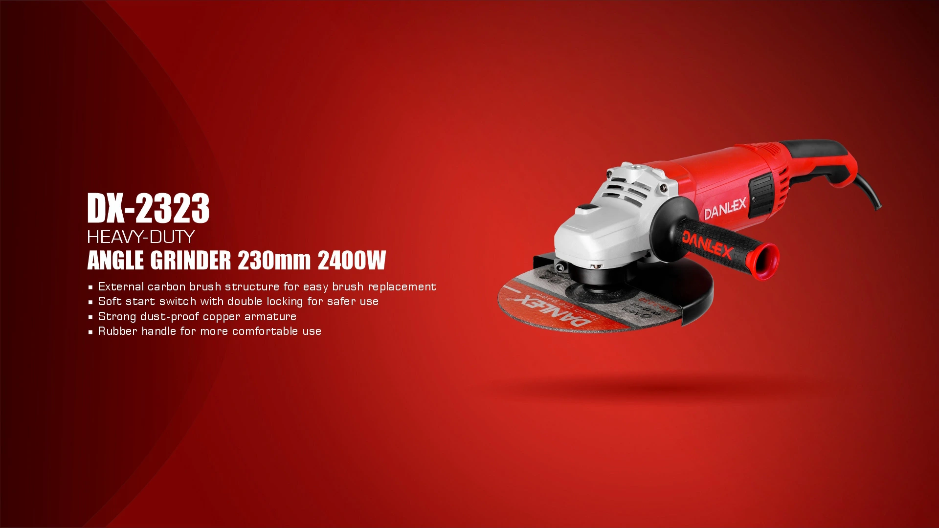 فرز سنگبری دنلکس 230 میلیمتر 2400 وات مدل DX-2323 معرفی-فرز-سنگبری-2400-وات-دنلکس-مدل-DX-2323